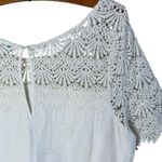 Sundance Women’s Sz Large Petite Sheath Dress Imperial Lace Eyelet Cotton White Photo 6