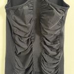 Athleta  Bakasana Tank Top Black Ruched Mesh Size Small Photo 4