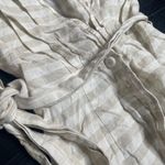 Olivaceous  Striped Kimono Romper Shorts Tie Waist Button Front Women's Size S Photo 1