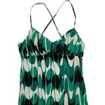 ZARA Women's Y2K Aesthetic Black Green White Maxi Dress Cross Back - XS GUC Photo 1