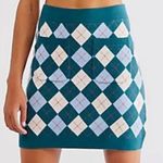 Free People Argyle Viola Sweater Skirt in Marine Combo Photo 11
