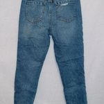 BLANK NYC Medium Wash Denim High Rise Split Frayed Hem Ankle Skinny Jeans Photo 4