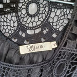 L'af' & Faire sheer and lace batwing shirt Black Photo 4