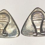 Liz Claiborne Silver Tone Chunky Retro Boho Clip On Earrings Photo 3