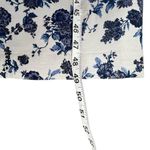 En Saison A Sight To See Peplum Midi Dress Womens L Navy Blue Floral Jacquard White Size L Photo 14