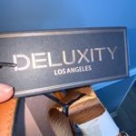 Deluxity Tan and Brown Vegan Leather Plaid Sling Crossbody Bag Bumblebee NWT Photo 8