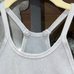 FP Movement Happiness Runs Long Cropped Tank Top ribbed workout sports bra Silver Size XS Photo 4