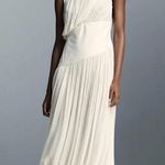 ZARA  ecru cream elegant long dress maxi wedding party evening boho Photo 12