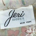 Jeri Modes Vintage 70s Sheer Chiffon Floral Midi Dress Womens M Pink Tie Waist Size M Photo 3