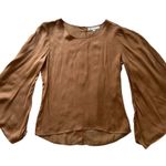 Young Fabulous and Broke Young, Fabulous & Broke brown long sleeve satin top size M Photo 10