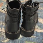 Black Military Combat Ankle Boot Lug Platform Low Block Heel EU Sz 36 US Sz 6 Photo 4
