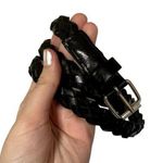 Black braided belt lightweight wear with a dress casual women's size S/M Photo 0