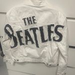 Alice + Olivia White Denim “The Beatles” Jacket Photo 3