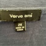 Verve Ami  Women's Navy top Crochet accents Top 3/4 sleeves size 2X Photo 8