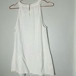 Adrianna Papell NWT White Crepe Sleeveless Crochet Lace Trim Tank Top Size Small Photo 2