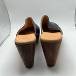 NWOB Anthropologie five world Cordani Zorba heels wedge wooden SZ 10 mule black Photo 8
