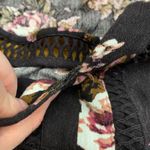 Daniel Rainn  Floral Blouse Womens Size XXL Crochet Trim 3/4‎ Sleeve Top Black Photo 7