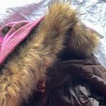 COOGI Vintage Women’s XL Plaid Wool Blend Hooded Full Zip Jacket Pink Brown Y2K Photo 10