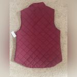 Laura Scott  burgundy puffer vest size large (NWT) Photo 3