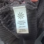 Athleta  Open Crochet Full Zip Up Hoodie Knit Cardigan Women’s Size M, Gray Photo 2