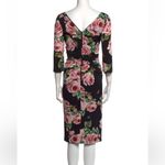 Dolce & Gabbana New  Black Floral Midi Dress Photo 13