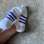 Adidas  White and Blue Ankle Socks Photo 2