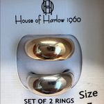House of Harlow  1960 | Dual-Tone Ring Set | Size 7 Photo 5