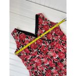 Robbie Bee Red Floral Midi Fit & Flare Dress Sleeveless V-Neck Plus Size 2XL Photo 2