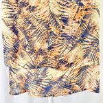 Lumière New Palm Print Layered Tank Top Blue Orange Photo 9