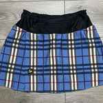 SparkleSkirts 15” High Rise Blue Plaid Running Tennis Skirt Skort Size Medium Photo 0
