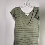 Treasure & Bond Nordstrom  Flutter Sleeve Crochet Sweater Dress Photo 6