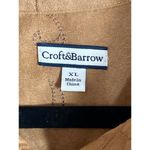 Croft & Barrow Womens Shirt XL Brown Tan Embroidered Button Long Sleeve Western Photo 7