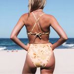 Cupshe NWT Anna Floral Cut-Out One Piece Swimsuit Size Large Retro Boho Monokini Photo 3