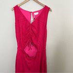 Lovers + Friends Sharon hot pink cut out sleeveless jumpsuit size XL chevron Photo 2