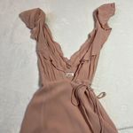 Reformation Sleeveless V-Neck Peppermint Maxi Wrap Dress Size XS Formal Bridal Photo 5