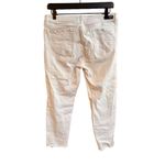 Kut From The Kloth  Amy Crop Straight Leg White‎ Jeans Size 10 Frayed Hem Photo 3