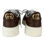 Gucci  GG Supreme Canvas Leather Trimmed Sneakers Photo 9