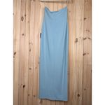 Lulus NWT  After Hours Light Blue Strapless Ruffled Maxi Dress Gala Banquet Sz M Photo 6