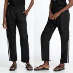 Johnny Was  Womens Gorpcore Striped Straight Leg Pull On Cargo Pants Size M Black Photo 1