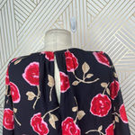 Kate Spade  Hazy Rose Double Layer Top In Black Floral Print Size Small‎ Photo 9