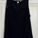 Old Navy Black Tank Top With Cut Out Detail In Front, Large Photo 0