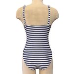 NipTuck Swimsuit One Piece Navy Blue White Stripes Multi Fit Cup 6 Photo 3