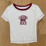 Aeropostale  - Seriously Soft Laguna Beach Cropped Graphic Baby Tee in White Photo 0