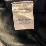 Princess Polly  Black Faux Leather‎ Pants with EyeletBelt, low rise, size 4 Photo 9