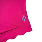 JoFit Red Sleeveless Scalloped Neck/trim Golf Tennis Shirt‎ Top Large Size 12 Photo 2