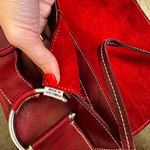 Beginning Boutique red genuine leather horsebit shoulder bag Photo 6
