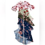 L'ATISTE Multicolor floral tiered belted maxi dress bloomcore Photo 2