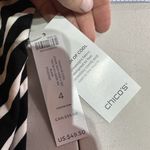 Chico's NWT Chico’s Touch of Cool Stripe Wide V Shirt 3/4 Sleeve Basic Knit Size 4 XXL Photo 3