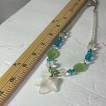 Boutique Seaside necklace frosted starfish and ocean colored beaded necklace. Photo 5