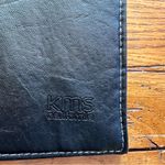 Kms California faux leather cosmetic bag envelope clutch NWOT Black Photo 3